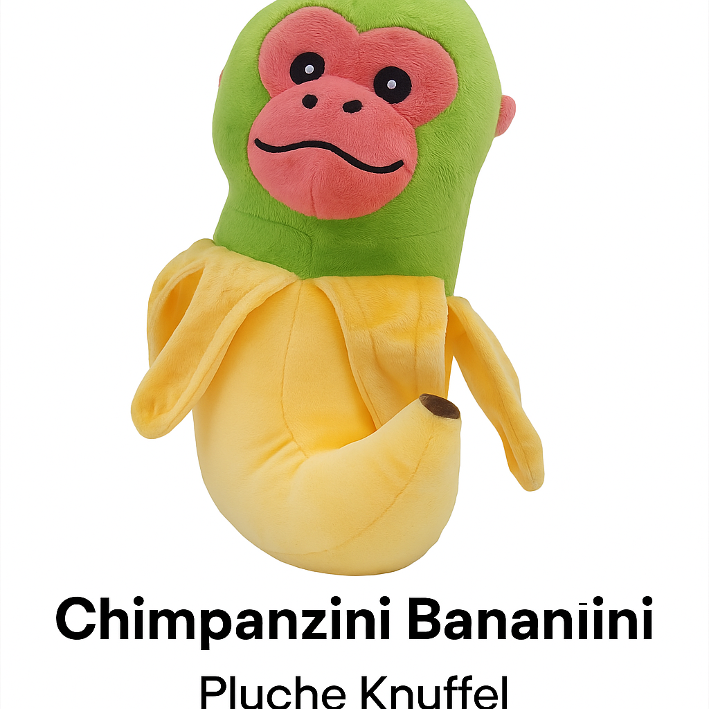 Chimpanzini Bananini  Italian Brainrot Pluche Knuffel 23 cm